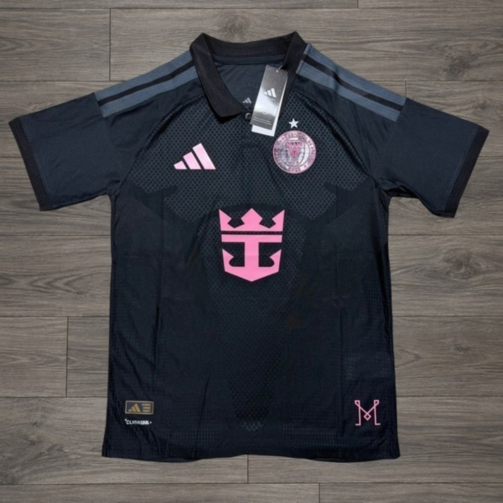 Adidas Inter Miami CF 2025-26 Away Jersey Suarez #9 Size XL Black Pink NEW